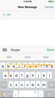 Swype iPhoneアプリ