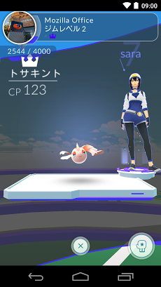 ポケモンジムでのポケモンたちのバトルシーン