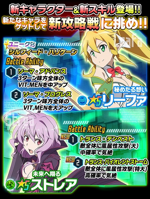 ソードアート オンラインコード レジスタ リーファ ストレアが新衣装 新アビリティで登場 近日公開のイベント 新攻略戦 に備えよう Applion